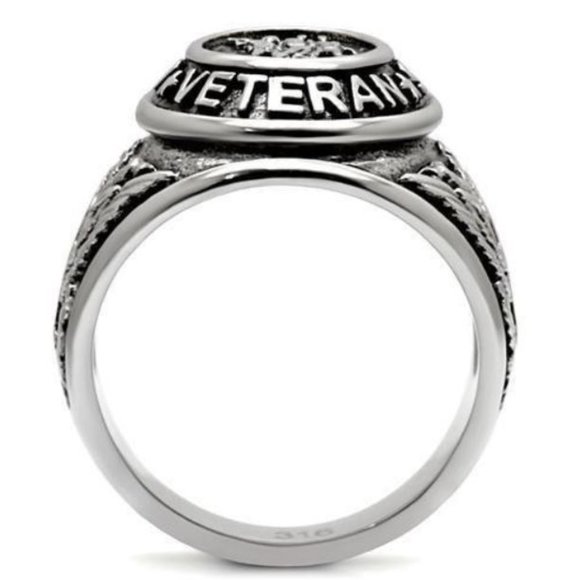 STAINLESS STEEL United States Veteran Epoxy Ring - Picture 12 of 13